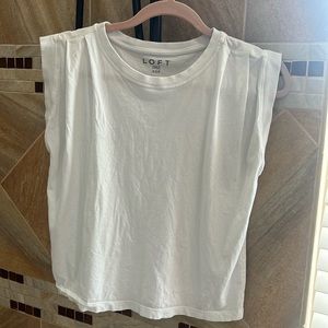 Loft basic white tee/tank!